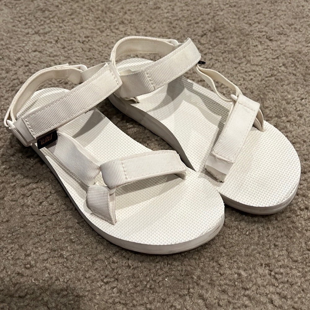 White Tevas original sandal